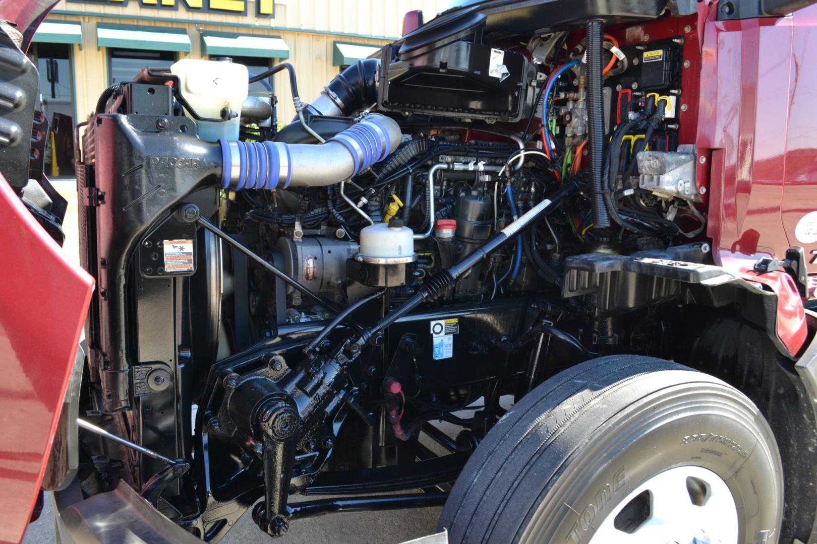 2017 MAROON KENWORTH T680 with an PACCAR MX13 12.9L 455HP engine, ULTRASHIFT 10SPD AUTOMATIC transmission, located at 9172 North Fwy, Houston, TX, 77037, (713) 910-6868, 29.887470, -95.411903 - 76" RAISED ROOF SLEEPER, DOUBLE BUNK, DUAL 135 GALLON FUEL TANKS, WB: 230", RATIO: 3.36, ALUMINUM WHEELS, BUILT-IN NAVIGATION, CRUISE CONTROL, POWER WINDOWS, LOCKS, & MIRRORS, ENGINE BRAKE, 53,200LB GVWR - Photo#8